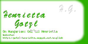 henrietta gotzl business card
